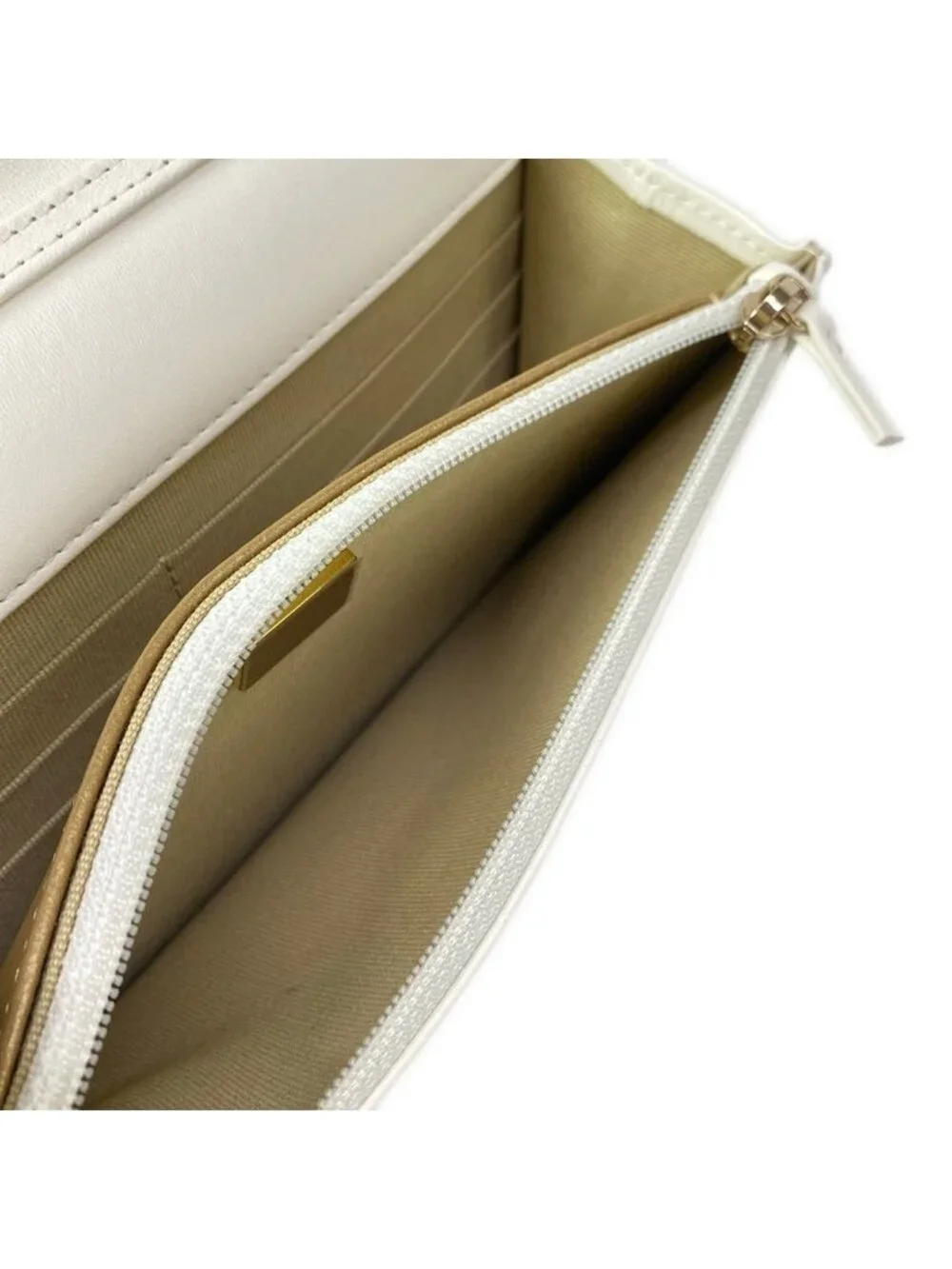 Chanel Wallet Quilted White Chain Gold Coco Ball Aja Star Lambskin Shoulder Bag